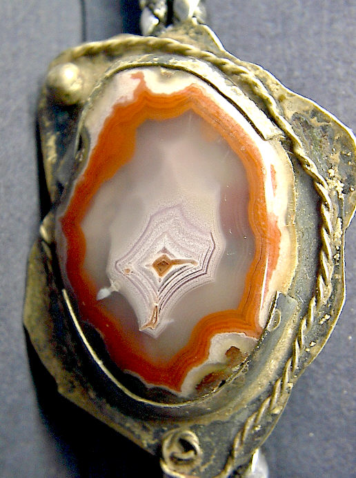 banded agate bolo tie