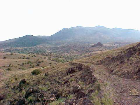 view of cienega with eagle peak in foreground